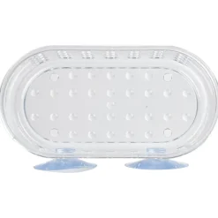 Serviteur de douche à ventouse ajouré transparent^Gifi Hot