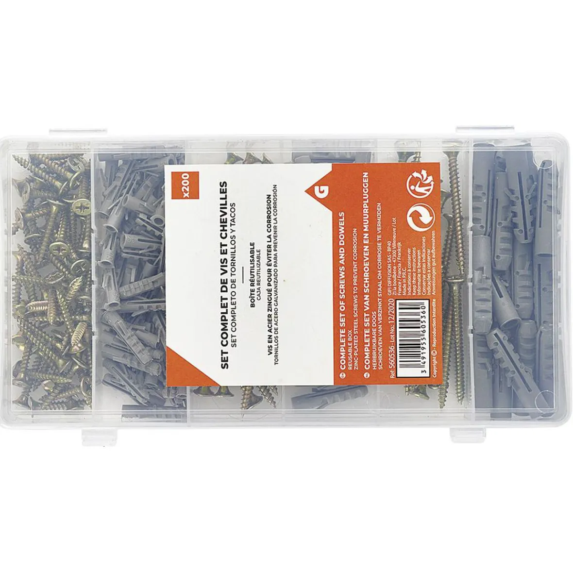 Set complet de vis et chevilles^Gifi Discount