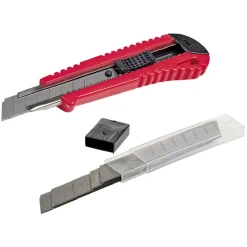 Set cutter 18 mm avec 10 lames rouge et noir^Gifi Clearance
