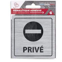 Signalétique adhésive - Sens interdit privé - 8x8 cm^Gifi