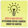 Signalétique adhésive "Bon réflexe lumière" - 8x8 cm^Gifi Discount