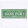 Signalétique adhésive "Boîte aux lettres sans pub" - Vert, 8x8 cm^Gifi Online