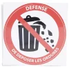 Signalétique adhésive "Défense de déposer les ordures" - 8x8 cm^Gifi Sale