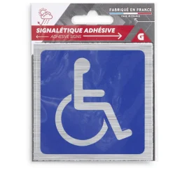 Signalétique adhésive "Handicapé à mobilité réduite" - 8x8 cm^Gifi Hot