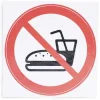 Signalétique adhésive "Interdiction de manger" - 8x8 cm^Gifi Best