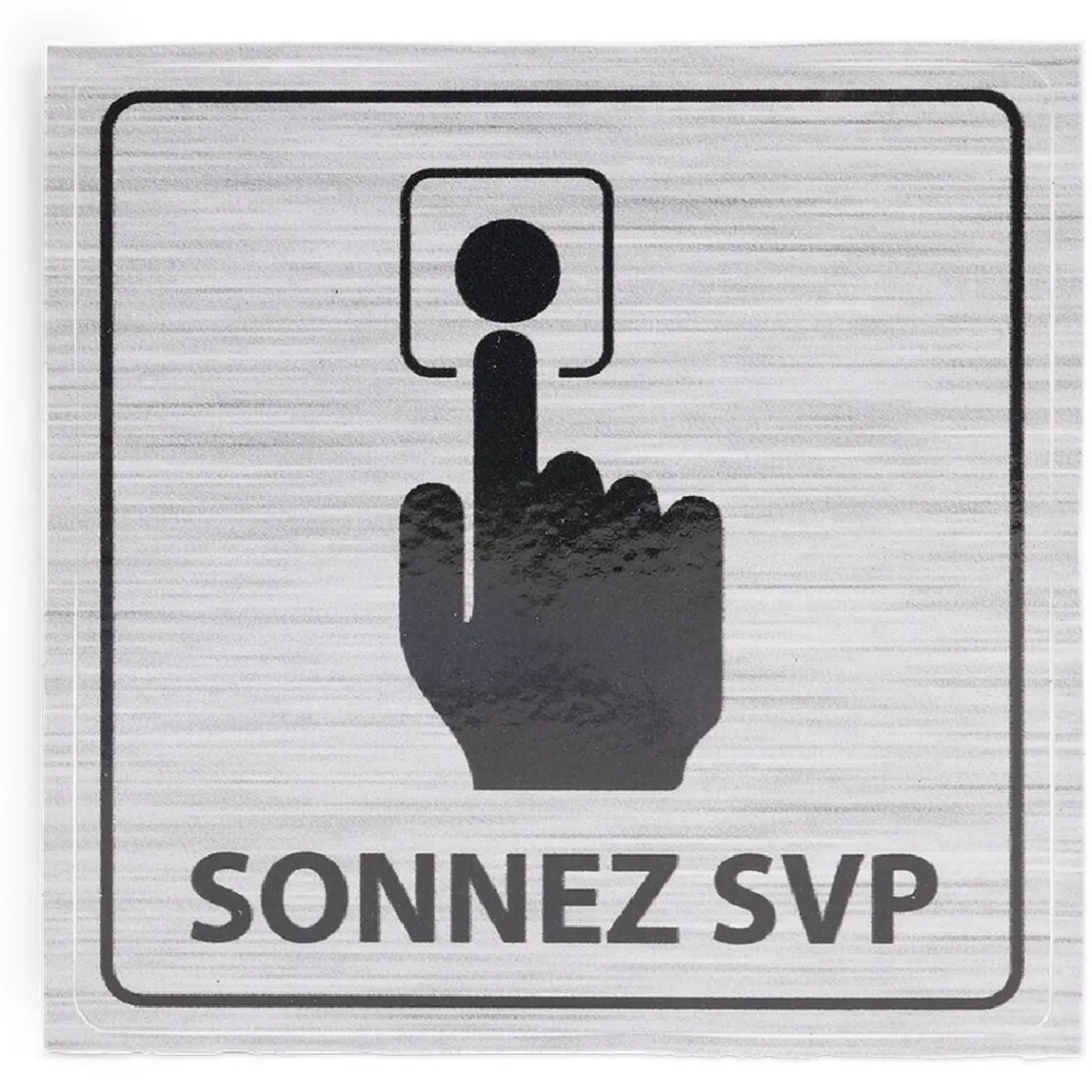Signalétique adhésive "Sonnez svp" - 8x8 cm^Gifi Best