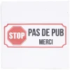 Signalétique adhésive "Stop, pas de pub" - 8x8 cm^Gifi