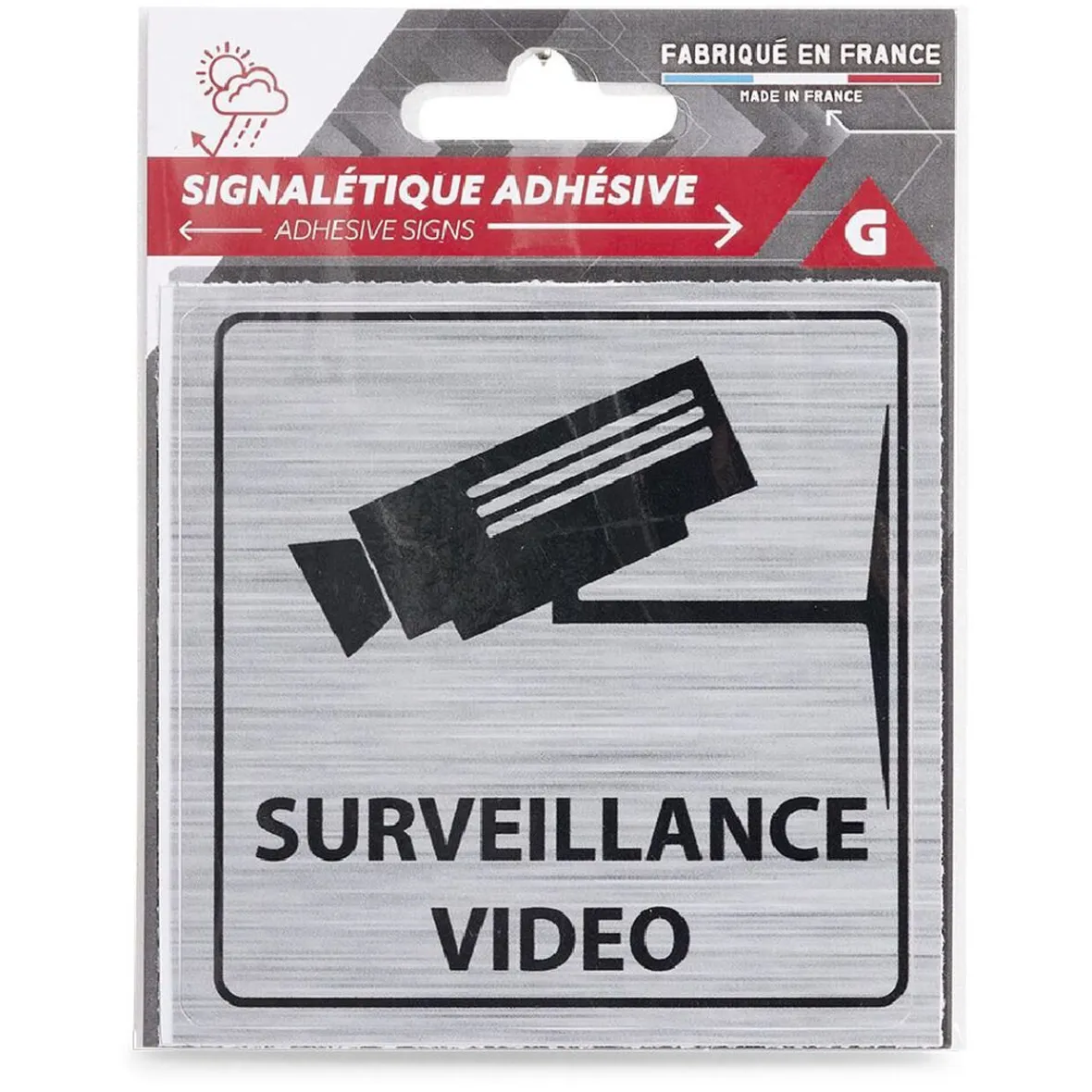 Signalétique adhésive "Surveillance vidéo" - 8x8 cm^Gifi Sale