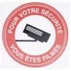 Signalétique adhésive "Surveillance vidéo, vous êtes filmés" - 8x8 cm^Gifi Best