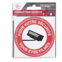 Signalétique adhésive "Surveillance vidéo, vous êtes filmés" - 8x8 cm^Gifi Best