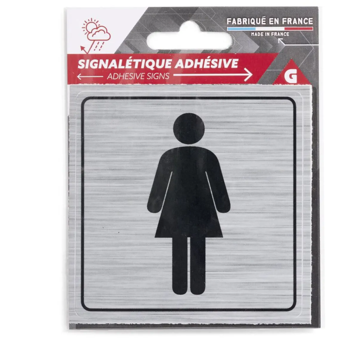 Signalétique adhésive "WC femme" - 8x8 cm^Gifi Discount