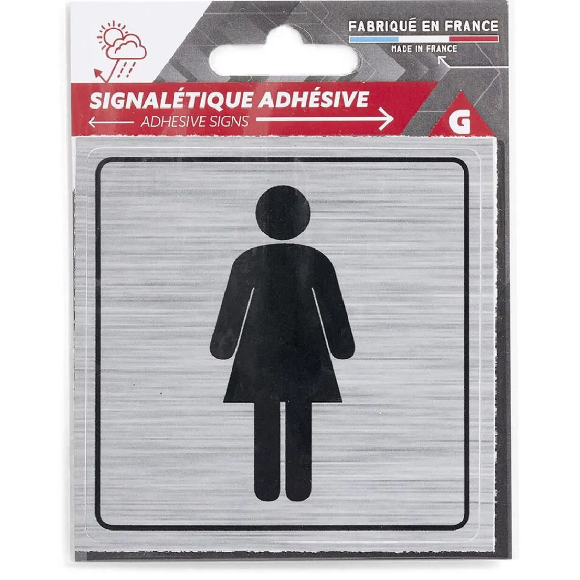 Signalétique adhésive "WC femme" - 8x8 cm^Gifi Discount