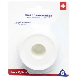 Sparadrap adhésif en coton L500x2,5cm blanc^Gifi Online