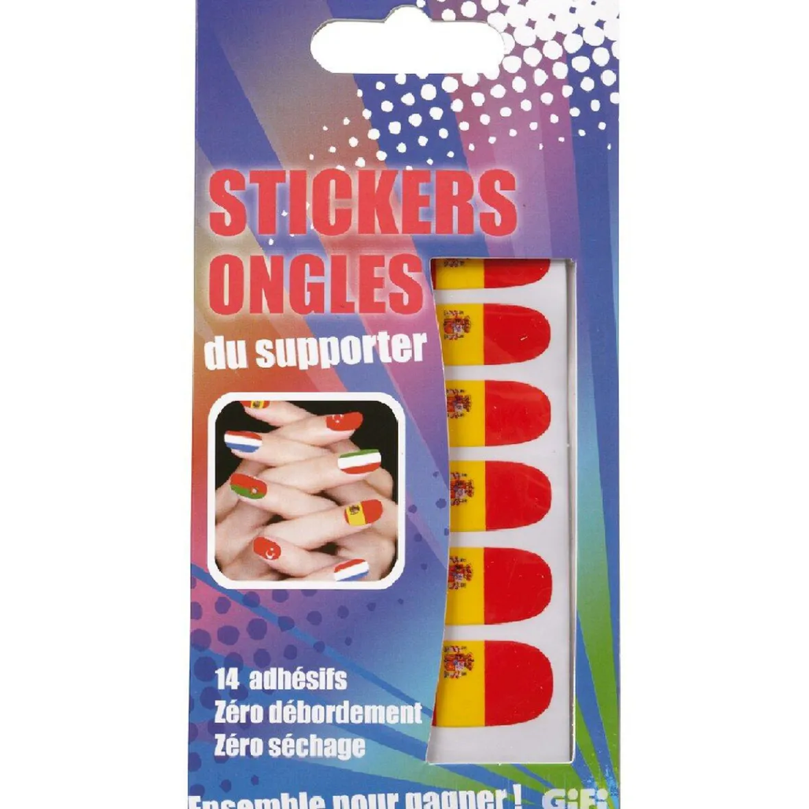 Sticker ongles supporter Espagne x14^Gifi Online