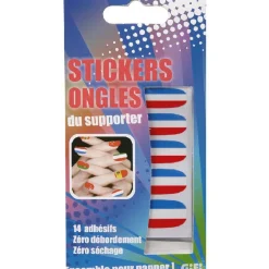 Sticker ongles tricolore supporter France x14^Gifi Hot