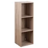 Structure Box Cube 3 cases en bois marron Rangement