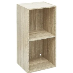 Sale Structure Box Cube 2 cases 35x30x70cm bois naturel Rangement