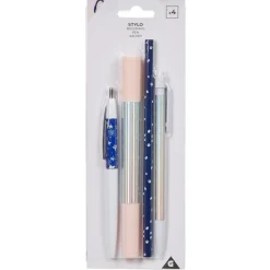 Stylo déco banquise blanc et bleu x4^Gifi Clearance