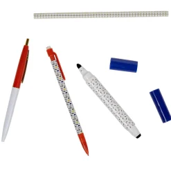 Stylo moucheté gamme Yes blanc rouge bleu x4^Gifi Hot