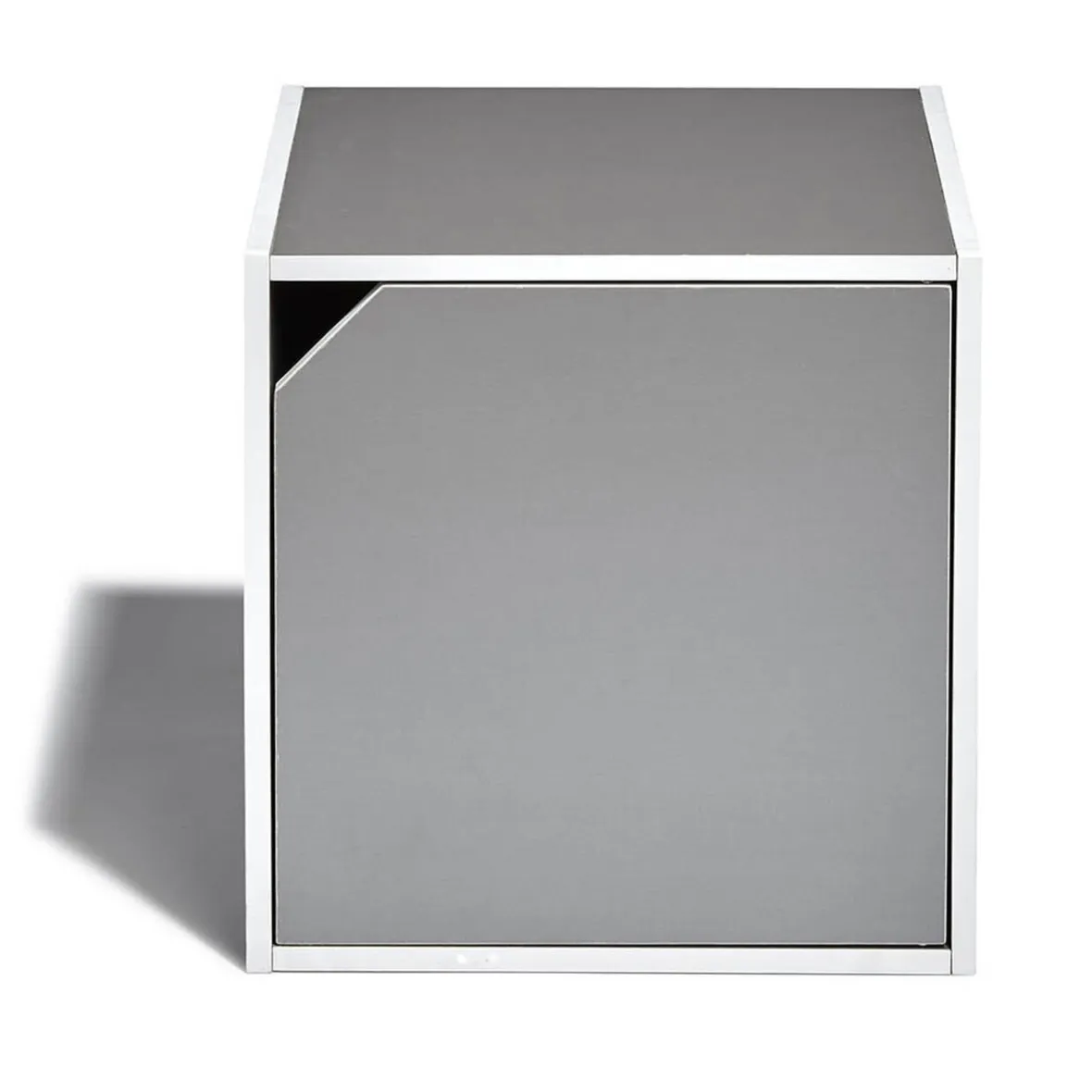 Table de chevet Kobe gris clair 1 porte Rangement