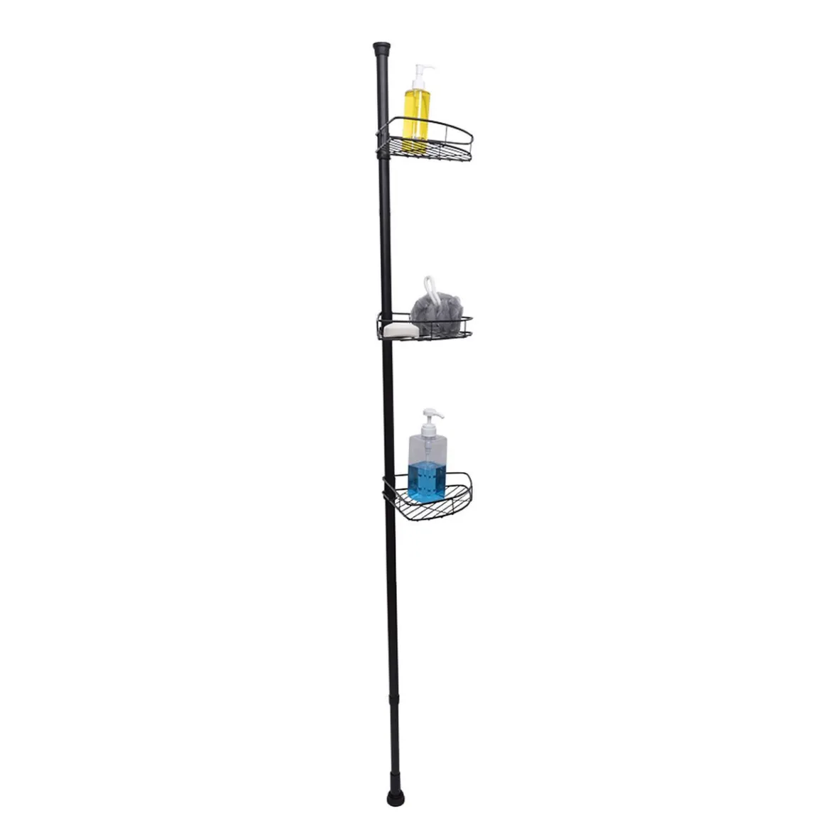 Étagère d'angle 3 niveaux métal noir^Gifi Discount