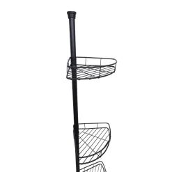 Étagère d'angle 3 niveaux métal noir^Gifi Discount