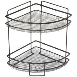 Gifi Rangement De Cuisine^Étagère d'angle vintage métal noir 2 niveaux