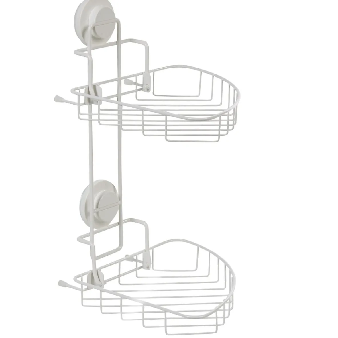 Étagère de douche 2 paniers d angle à ventouse blanc^Gifi Hot