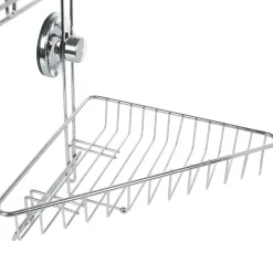 Étagère de douche 2 paniers d angle à ventouse gris^Gifi New