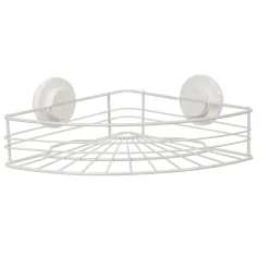 Étagère de douche panier d'angle à ventouse blanc^Gifi Hot