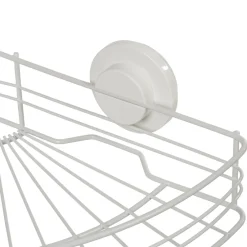 Étagère de douche panier d'angle à ventouse blanc^Gifi Hot