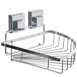 Étagère de douche panier d'angle à ventouse gris^Gifi Sale