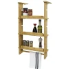 Gifi Rangement De Cuisine^Étagère latérale pour réfrigérateur 3 niveaux en bambou 42x10xH73 cm