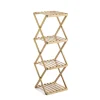 Étagère pliable en bambou 4 niveaux H91cm^Gifi