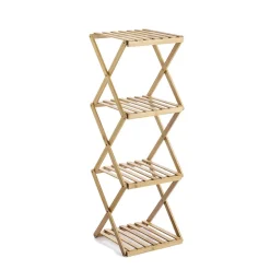 Étagère pliable en bambou 4 niveaux H91cm^Gifi