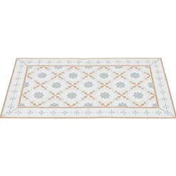Tapis de cuisine vinyle imprimé carreau de ciment tricolore 70x49,5cm Nettoyage Et Entretien