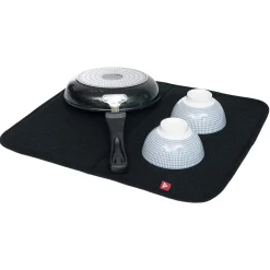 Gifi Rangement De Cuisine^Tapis égouttoir noir pour évier 45x39cm