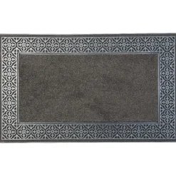 Tapis paillasson caoutchouc motif arabesques noir Nettoyage Et Entretien