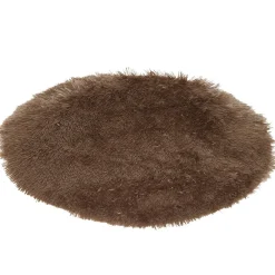 Tapis rond fausse fourrure Ø60cm^Gifi Online