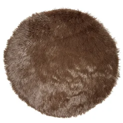 Tapis rond fausse fourrure Ø60cm^Gifi Online