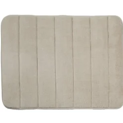 Tapis salle de bain à mémoire forme rectangulaire gris taupe^Gifi Sale