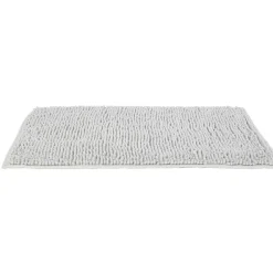 Tapis salle de bain antidérapant chenille gris^Gifi Online