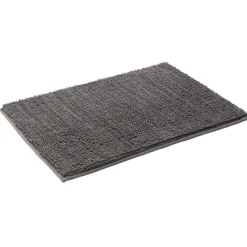Tapis salle de bain chenille uni gris^Gifi Hot