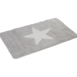 Tapis salle de bain gris motif étoile^Gifi Online