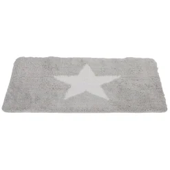 Tapis salle de bain gris motif étoile^Gifi Online