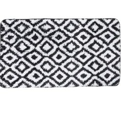 Tapis salle de bain motif géométrique noir blanc^Gifi Clearance