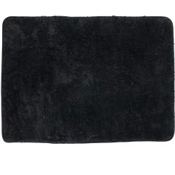 Tapis salle de bain uni noir^Gifi New