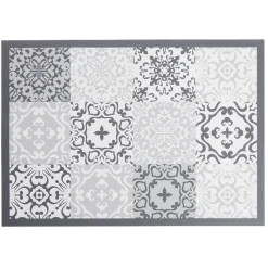 Tapis vinyle imprimé carreau de ciment gris L.70 cm Nettoyage Et Entretien