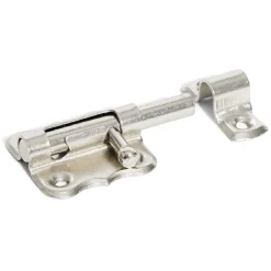 Targette à pêne rond en acier nickelé - 40 mm^Gifi New