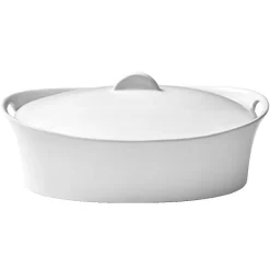 Gifi Cuisson^Terrine avec couvercle ovale blanche
